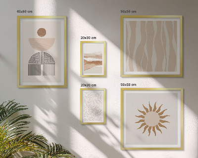 Polyptic înrămat Forme abstracte elegante ale naturii