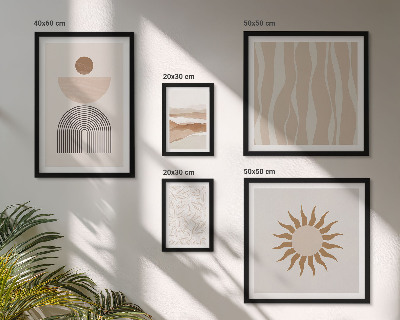 Polyptic înrămat Forme abstracte elegante ale naturii