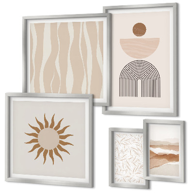 Polyptic înrămat Forme abstracte elegante ale naturii