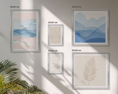 Decorațiune de perete set tablouri Peisaje abstracte cu frunze