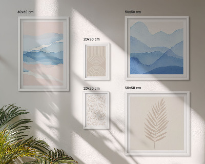 Decorațiune de perete set tablouri Peisaje abstracte cu frunze