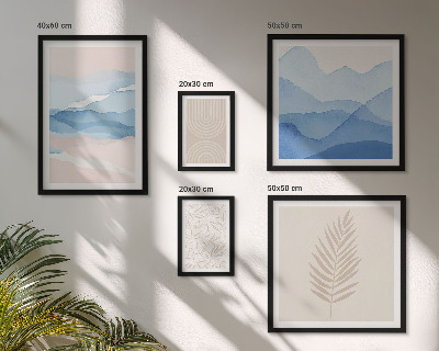 Decorațiune de perete set tablouri Peisaje abstracte cu frunze