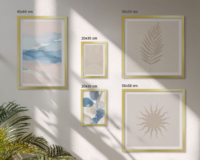 Polyptic înrămat Valuri abstracte ale plantelor