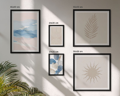 Polyptic înrămat Valuri abstracte ale plantelor