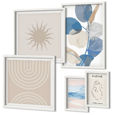 Decorațiune de perete set tablouri Plante abstracte elegante