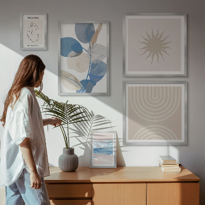 Decorațiune de perete set tablouri Plante abstracte elegante