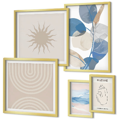 Decorațiune de perete set tablouri Plante abstracte elegante
