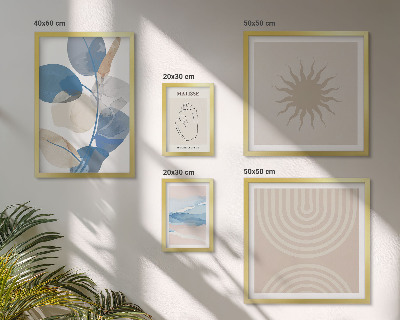 Decorațiune de perete set tablouri Plante abstracte elegante
