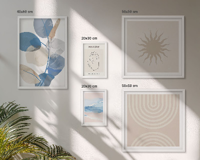 Decorațiune de perete set tablouri Plante abstracte elegante