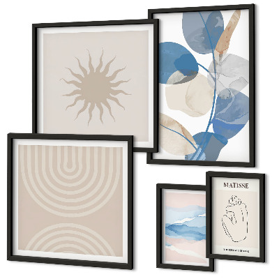 Decorațiune de perete set tablouri Plante abstracte elegante