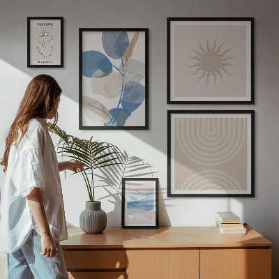 Decorațiune de perete set tablouri Plante abstracte elegante