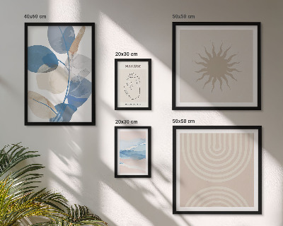 Decorațiune de perete set tablouri Plante abstracte elegante