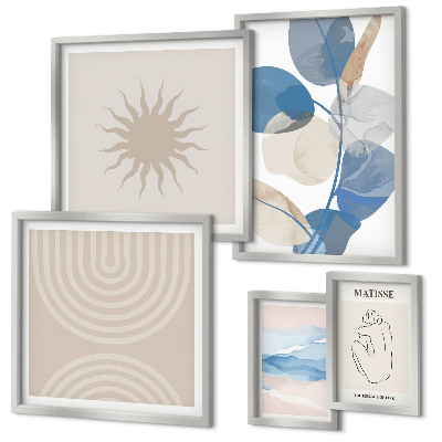 Decorațiune de perete set tablouri Plante abstracte elegante