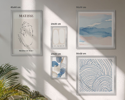 Polyptic înrămat Grafică abstractă elegantă a naturii