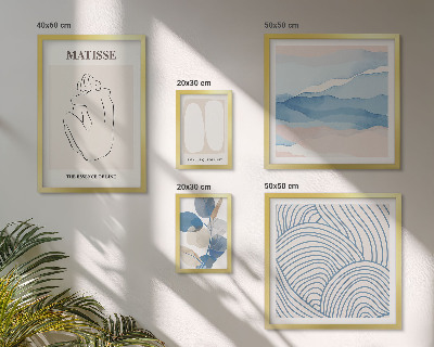 Polyptic înrămat Grafică abstractă elegantă a naturii