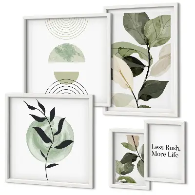 Set tablouri pentru perete grafică elegantă pentru interior cu motive vegetale