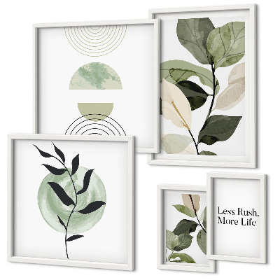 Decorațiune de perete set tablouri Grafică elegantă pentru interior cu plante