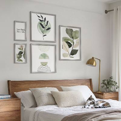 Decorațiune de perete set tablouri Grafică elegantă pentru interior cu plante