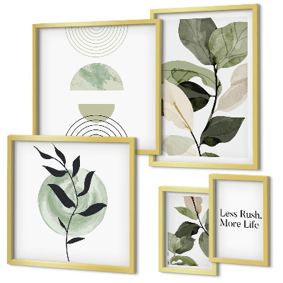 Decorațiune de perete set tablouri Grafică elegantă pentru interior cu plante