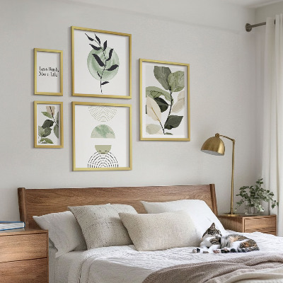 Decorațiune de perete set tablouri Grafică elegantă pentru interior cu plante