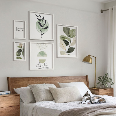 Decorațiune de perete set tablouri Grafică elegantă pentru interior cu plante