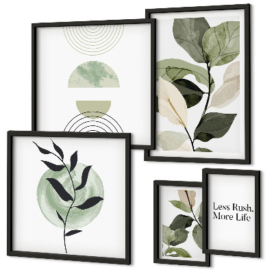 Decorațiune de perete set tablouri Grafică elegantă pentru interior cu plante