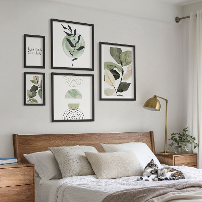 Decorațiune de perete set tablouri Grafică elegantă pentru interior cu plante
