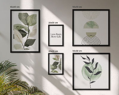 Decorațiune de perete set tablouri Grafică elegantă pentru interior cu plante