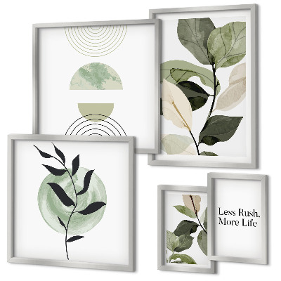 Decorațiune de perete set tablouri Grafică elegantă pentru interior cu plante