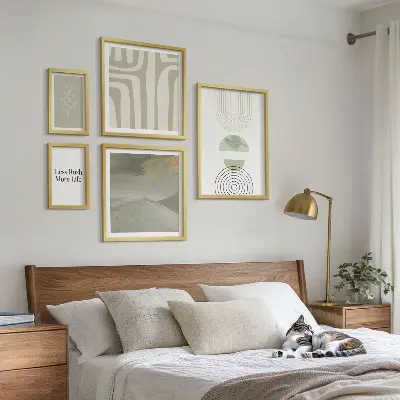 Grafică naturală pastelată elegantă poliptic înrămat