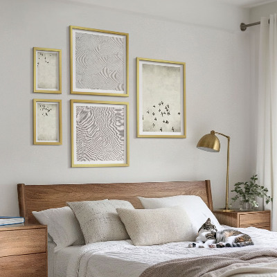 Polyptic înrămat Pictură minimalistă cu păsări