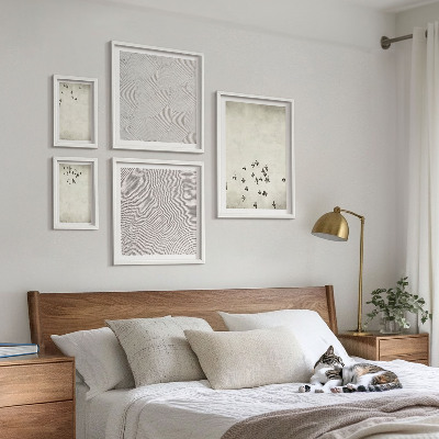 Polyptic înrămat Pictură minimalistă cu păsări