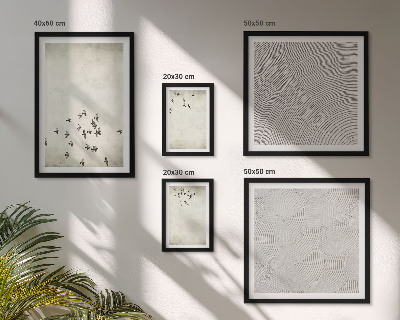 Polyptic înrămat Pictură minimalistă cu păsări