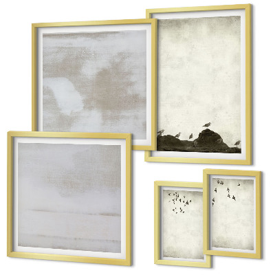 Decorațiune de perete set tablouri Stol industrial de păsări