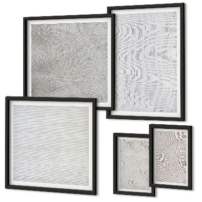Decorațiune de perete set tablouri Geometria structurilor cu modele de nisip