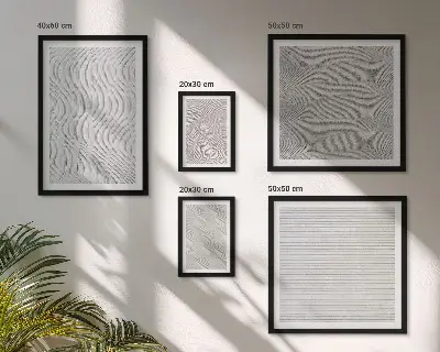 Set tablouri decorative de perete cu model geometric inspirat din structuri de nisip