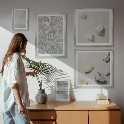 Tablou înrămat cu texturi minimaliste moderne