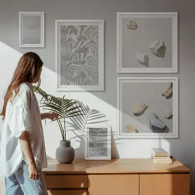 Tablou înrămat cu texturi minimaliste moderne
