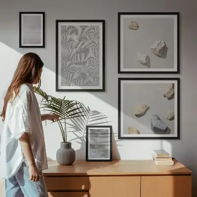 Tablou înrămat cu texturi minimaliste moderne