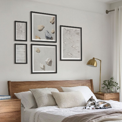 Decorațiune de perete set tablouri Pietre geometrice din carton