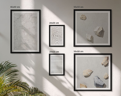 Decorațiune de perete set tablouri Pietre geometrice din carton