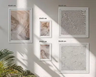 Tablou poliptic înrămat cu model de textură de piatră de marmură