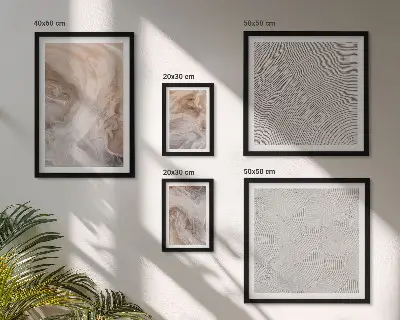 Tablou poliptic înrămat cu model de textură de piatră de marmură