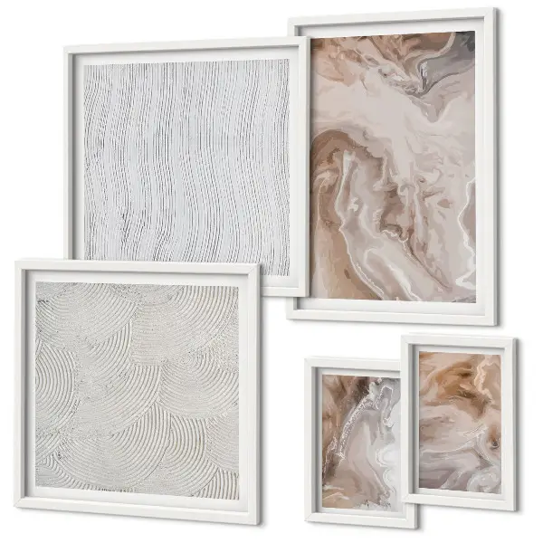 Set de tablouri decorative pentru perete modele cu textură de marmură și piatră