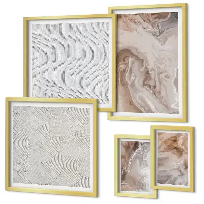 Set de tablouri decorative pentru perete modele cu textură de marmură și piatră