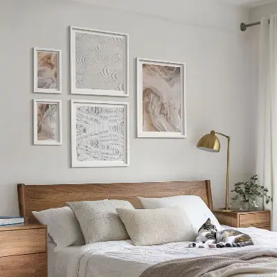 Set de tablouri decorative pentru perete modele cu textură de marmură și piatră
