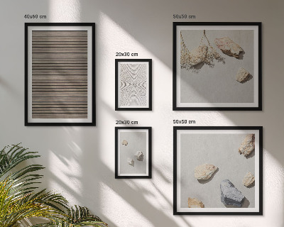 Polyptic înrămat Texturi naturale din lemn, pietre