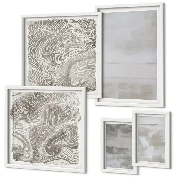 Set de tablouri decorative de perete cu texturi uzate în stil modern
