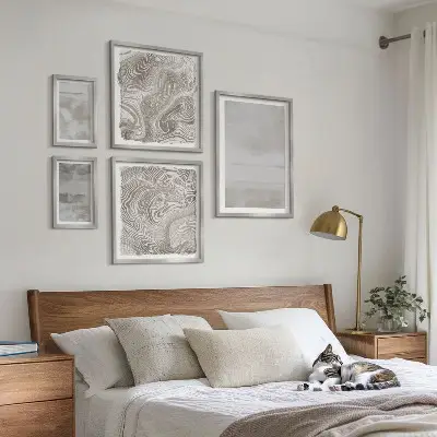 Set de tablouri decorative de perete cu texturi uzate în stil modern