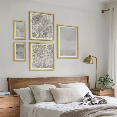 Set de tablouri decorative de perete cu texturi uzate în stil modern